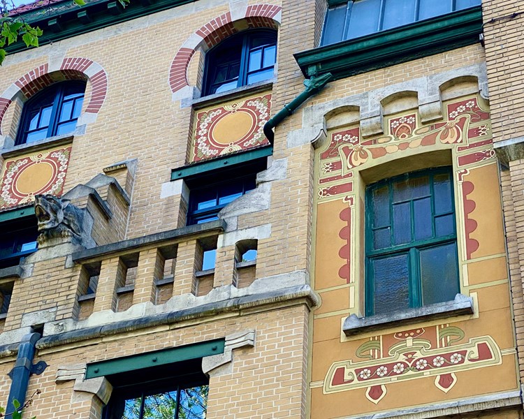 Set of 4 Art Nouveau houses